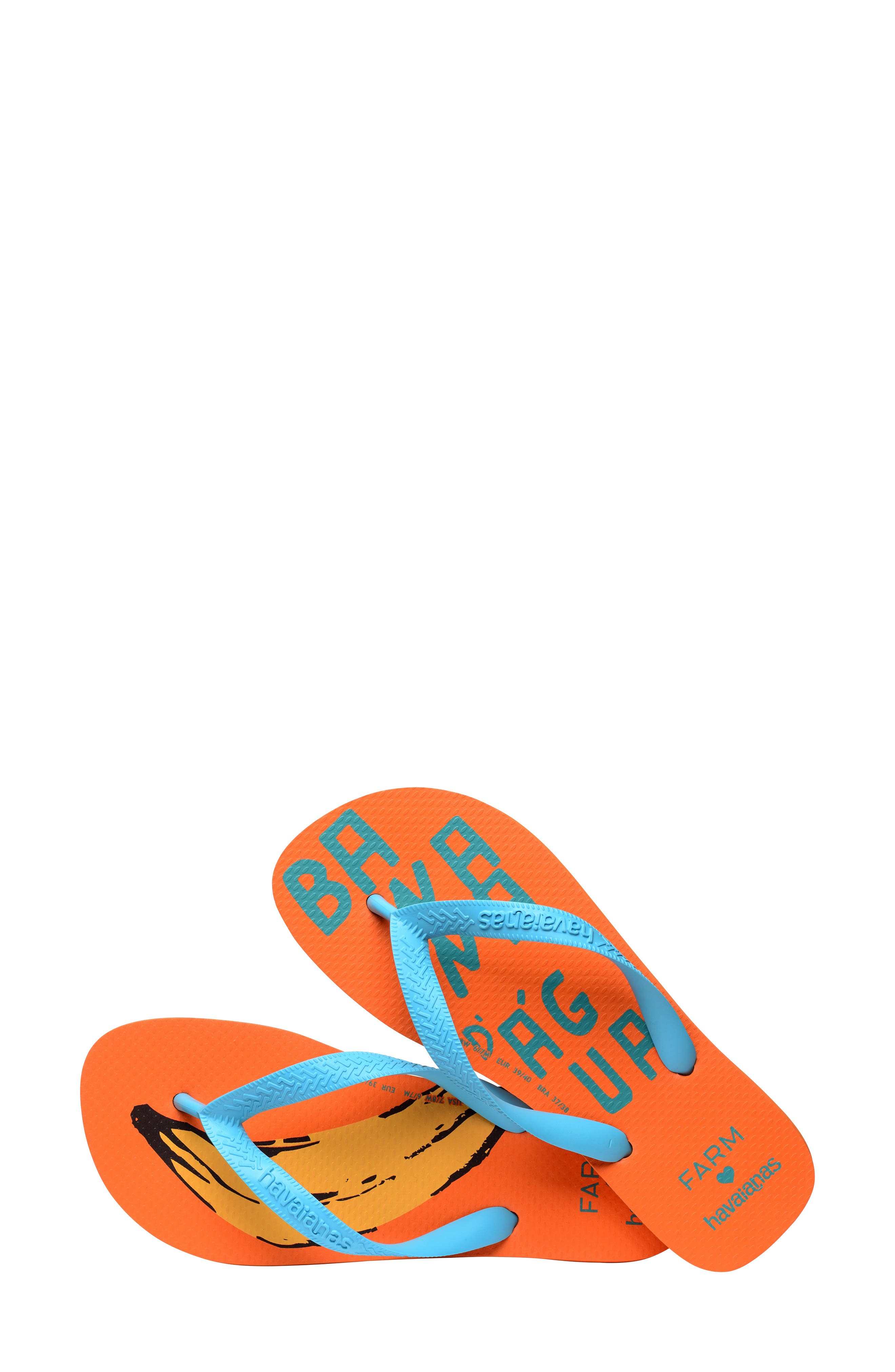 x FARM Rio Flip Flop, Alternate, color, BEGONIA ORANGE