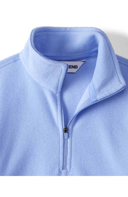 Lands' End Anyweather Fleece Quarter Zip Pullover In Blue