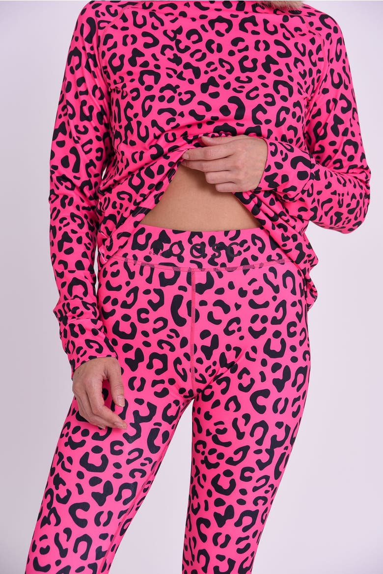 Baselayer Leggings  - Hotel California Pink Leopard Women's, Main, color, multi-colour