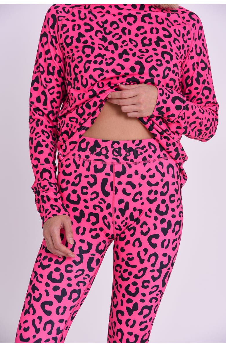 OOSC Baselayer Leggings - Hotel California Pink Leopard Women's, Main, color, Multi-Colour