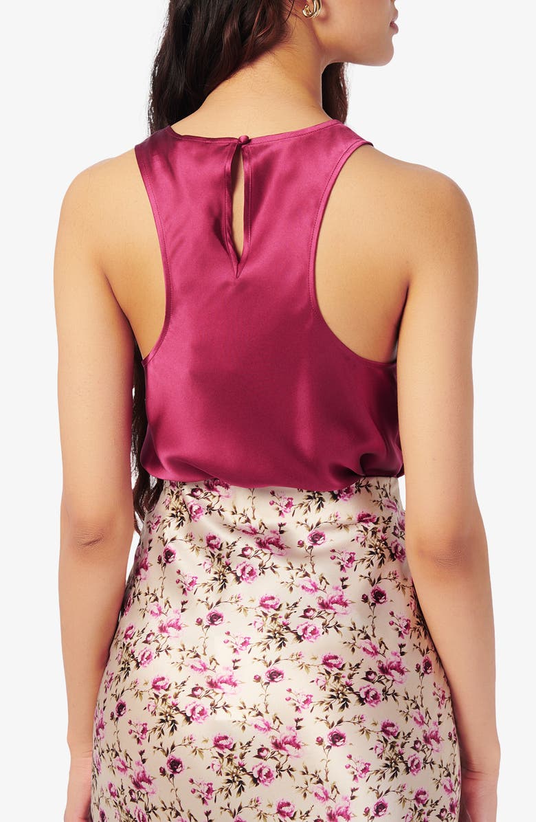 CAMI NYC Floriana Racerback Silk Tank, Alternate, color, Snapdragon