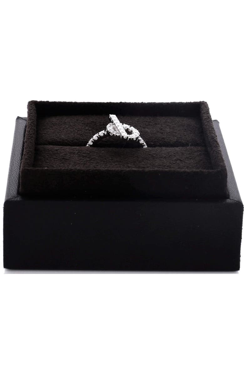 Pre-Owned Hermes Finesse Ring 18K White Gold and Diamonds, Alternate, color, White Gold