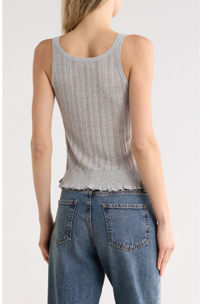 Callie Pointelle Knit Camisole, Alternate, color, SLATE