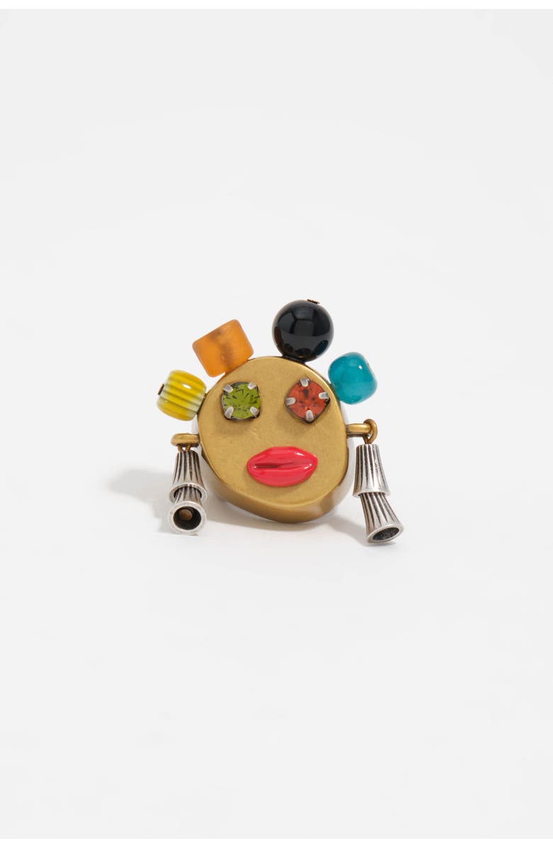 Bimba y Lola Multicolor Glass Mask Ring, Alternate, color, Gold
