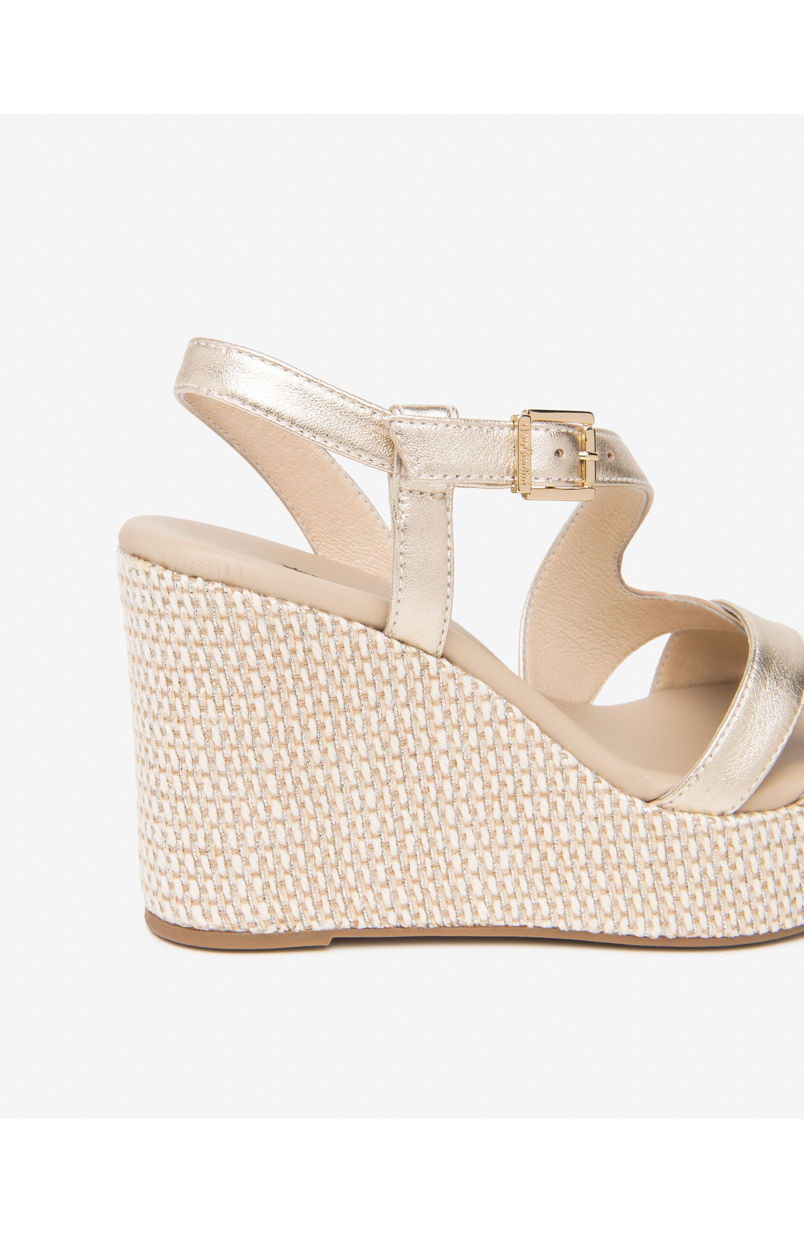 Slingback Platform Wedge Sandal, Alternate, color, GOLD