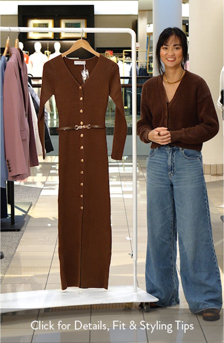 Brydie Long Sleeve Body-Con Midi Dress, sales video thumbnail