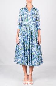 SAMANTHA SUNG A-Line Midi Aster Shirtdress