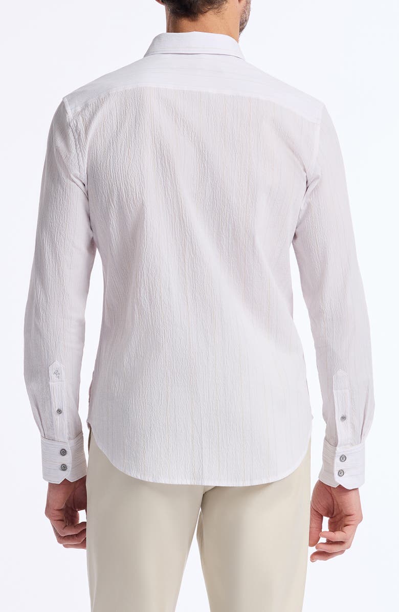 Robert Graham Long Sleeve Button Front Shirt, Alternate, color, White