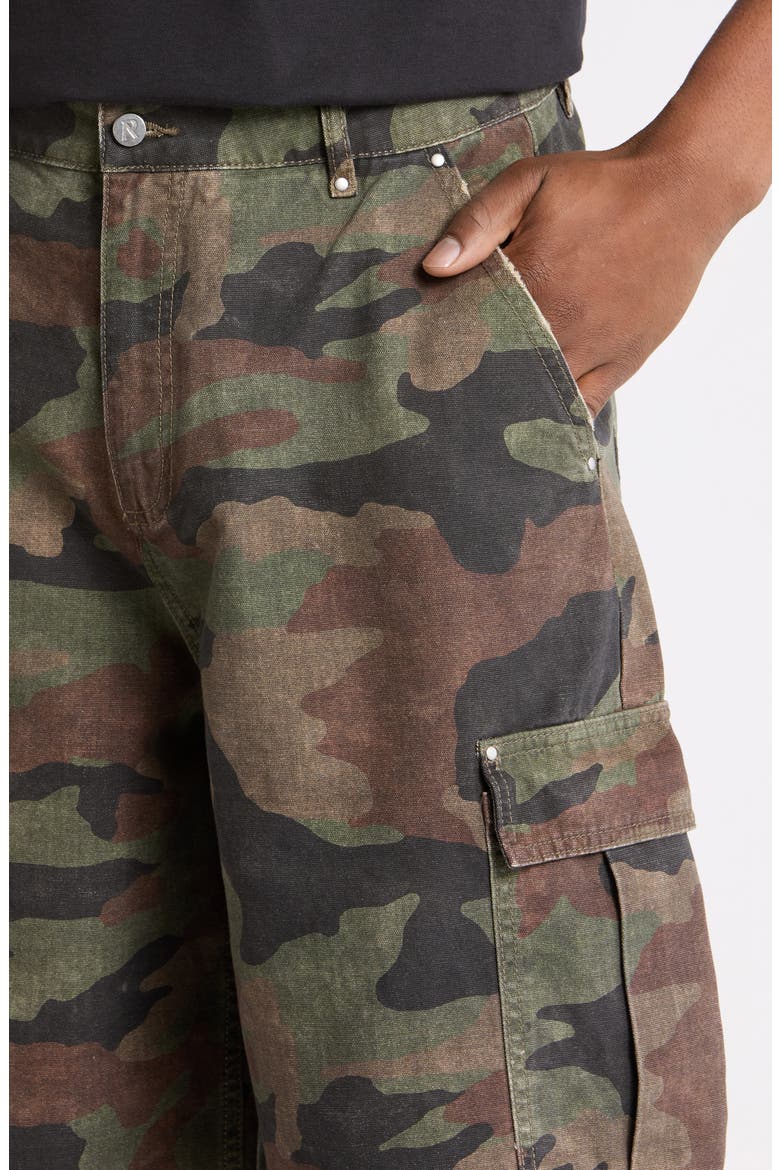 Camo Print Cargo Shorts, Alternate, color, CAMO