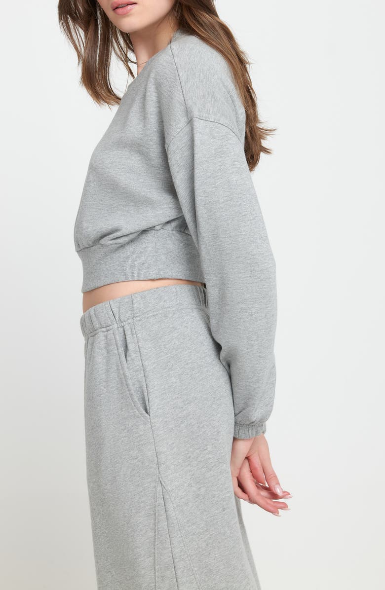 Spiritual Gangster Crop Cotton Crewneck Sweatshirt, Alternate, color, 