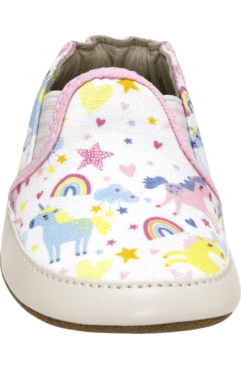 Robeez<sup>®</sup> Mini Unicorn Crib Shoe, Alternate, color, White