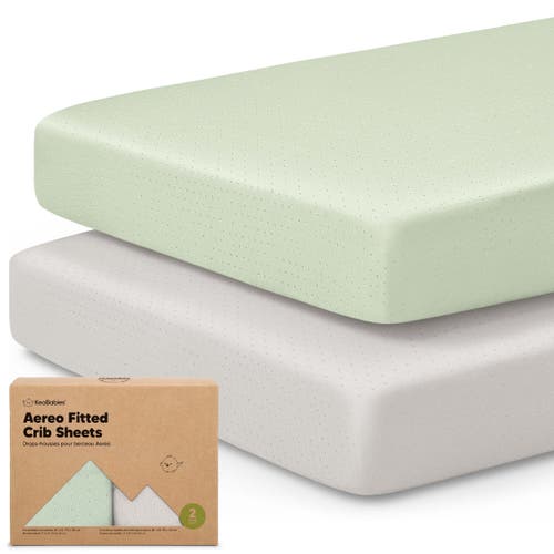 KEABABIES KEABABIES 2-PACK AEREO FITTED CRIB SHEETS