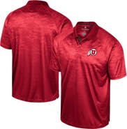 COLOSSEUM Men's Colosseum Red Utah Utes Honeycomb Raglan Polo