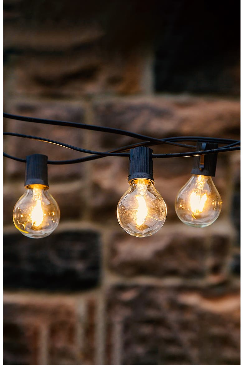 Ambience Globe LED Outdoor String Lights, Alternate, color, BLACK