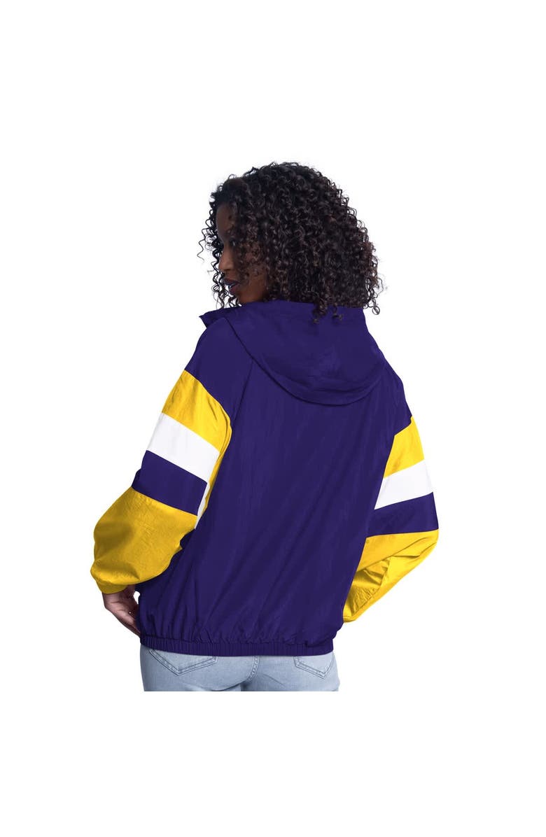 G-III SPORTS BY CARL BANKS Women's G-III Sports by Carl Banks Purple/Gold Los Angeles Lakers Game News Oversized Full-Zip Hoodie Jacket, Alternate, color, Purple