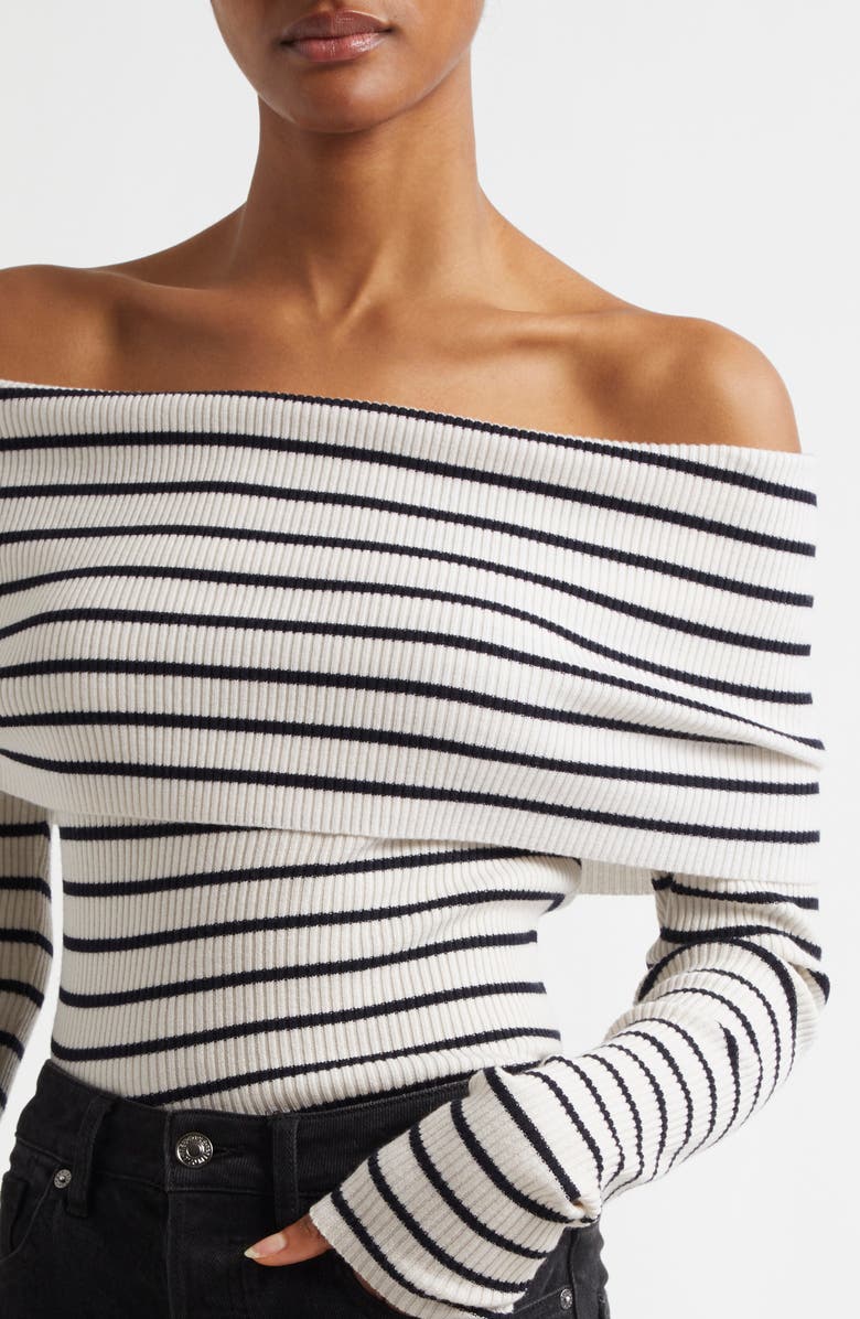 A.L.C. Evelyn Off the Shoulder Merino Wool Blend Sweater, Alternate, color, 