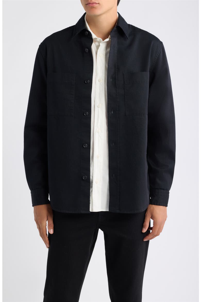 Owen Relaxed Fit Cotton Button-Up Shirt, Main, color, BLACK