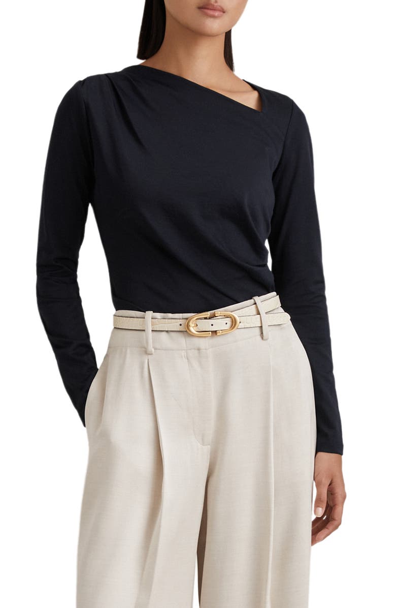 Reiss Sandy Asymmetric Neck Top, Main, color, 