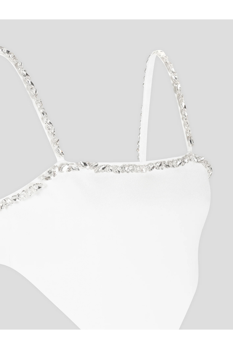 Eloise Embellished Handkerchief Top, Alternate, color, White