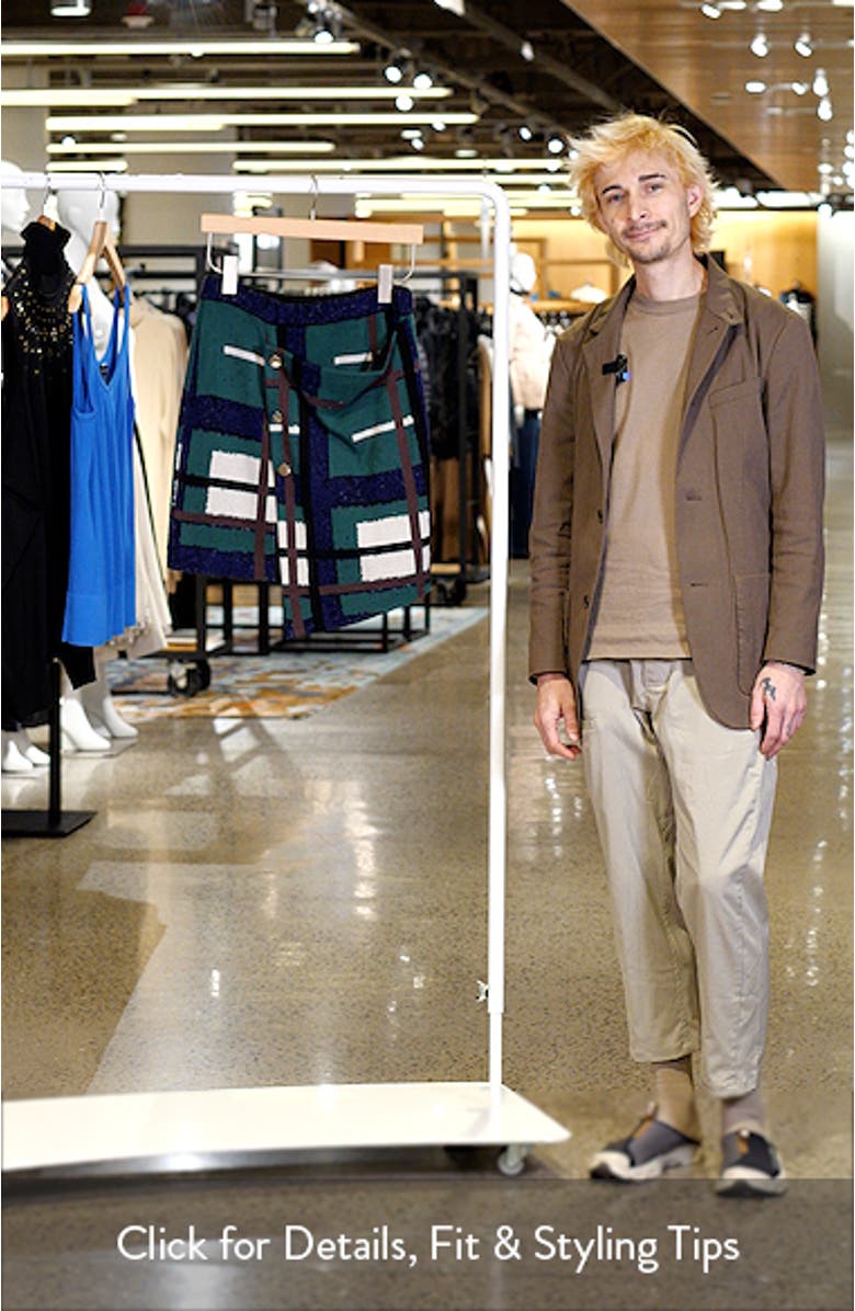 Cozy Button Front Asymmetric Hem Knit Miniskirt, sales video thumbnail