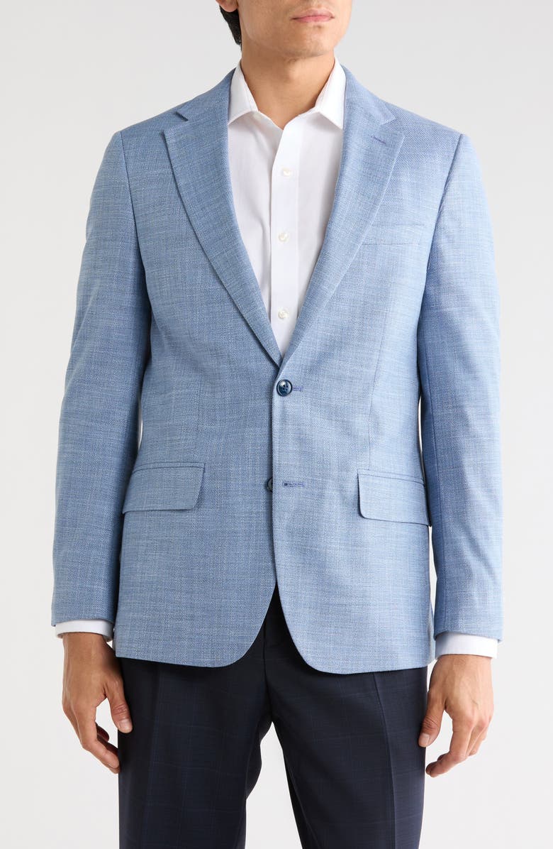 Original Penguin Textured Two-Button Sport Coat, Main, color, Blue