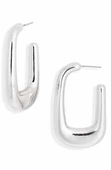 Elongated Hoop Earrings