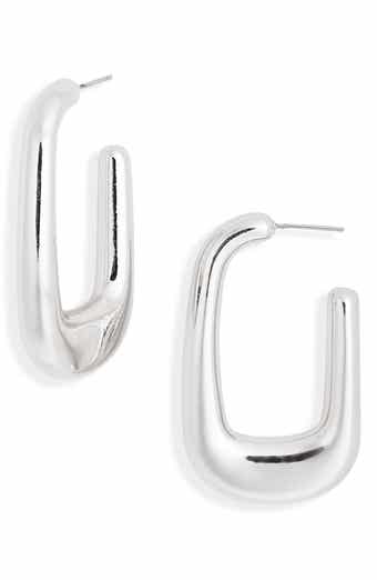 Elongated Hoop Earrings