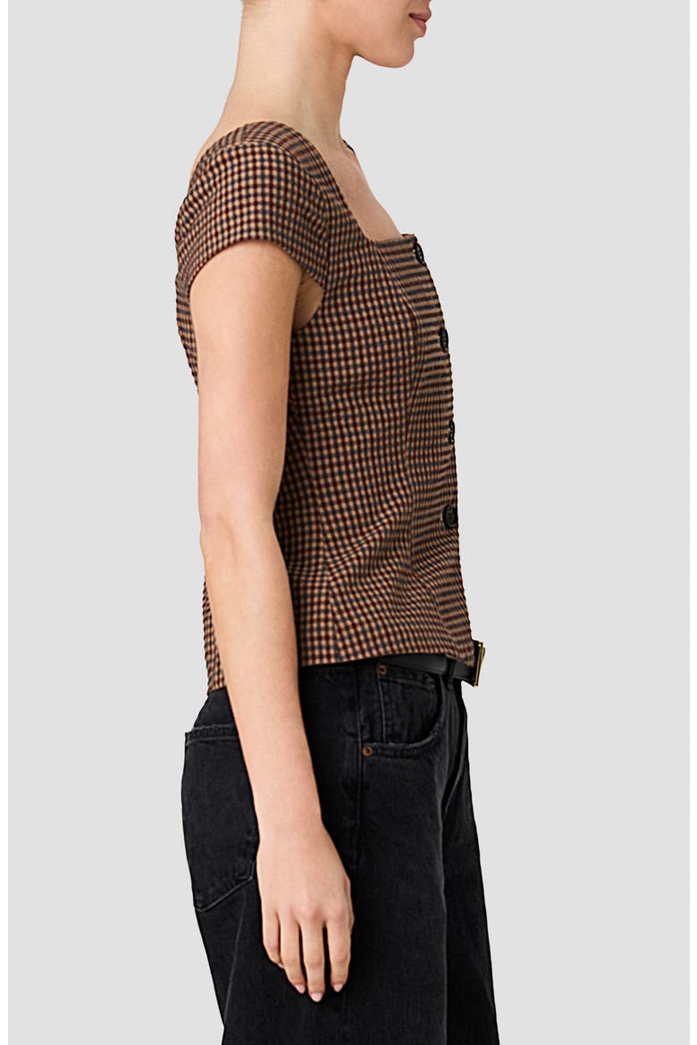 Diana Textured Gingham Top, Alternate, color, DIANA TEXTURED GINGHAM
