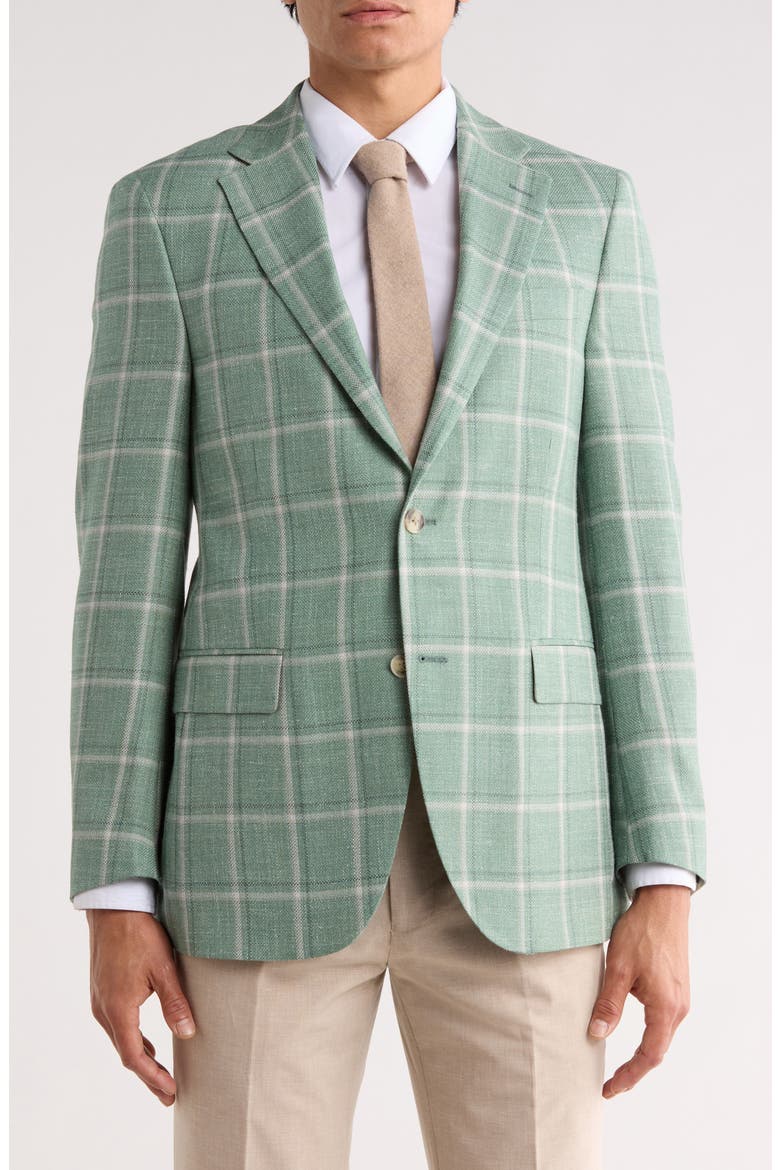 Light Green Wool Blend Sport Coat, Main, color, LIGHT GREEN