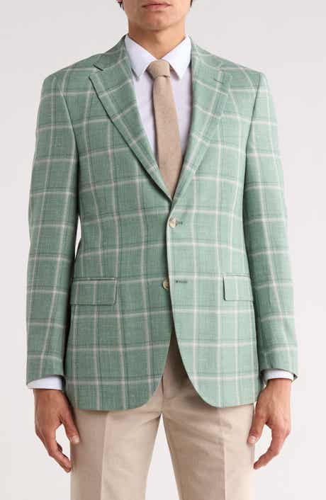 Peter Millar Light Green Wool Blend Sport Coat
