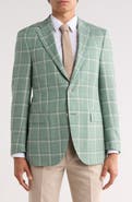Peter Millar Light Green Wool Blend Sport Coat