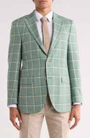 Peter Millar Light Green Wool Blend Sport Coat