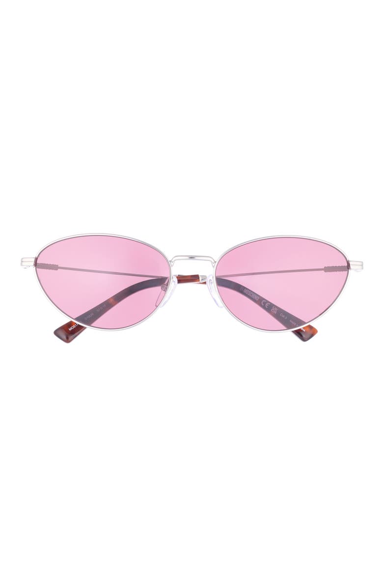 55mm Cat Eye Sunglasses, Main, color, PALLADIUM