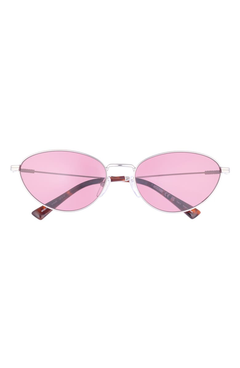 Moschino 61mm Gradient Pilot Sunglasses, Main, color, Palladium