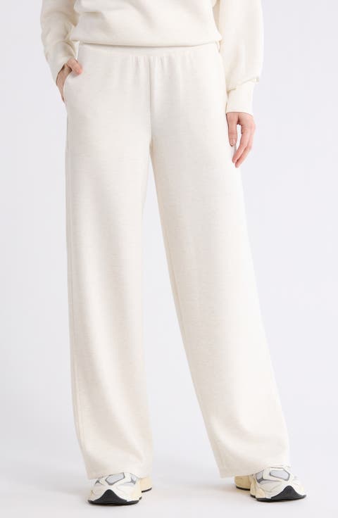 Whisper Knit High Waist Wide Leg Pants