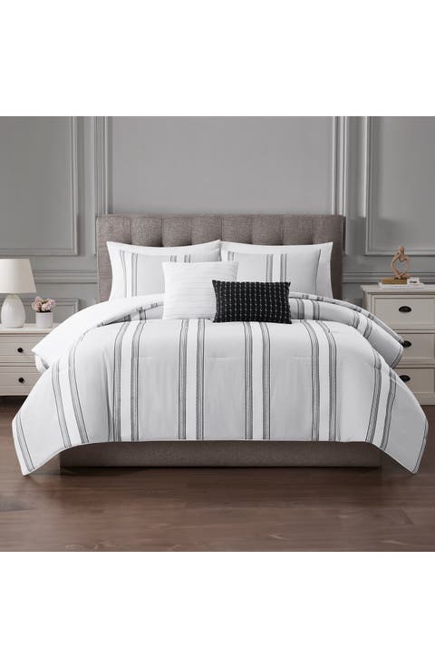 Jacquard Microfiber 5-Piece Comforter Set