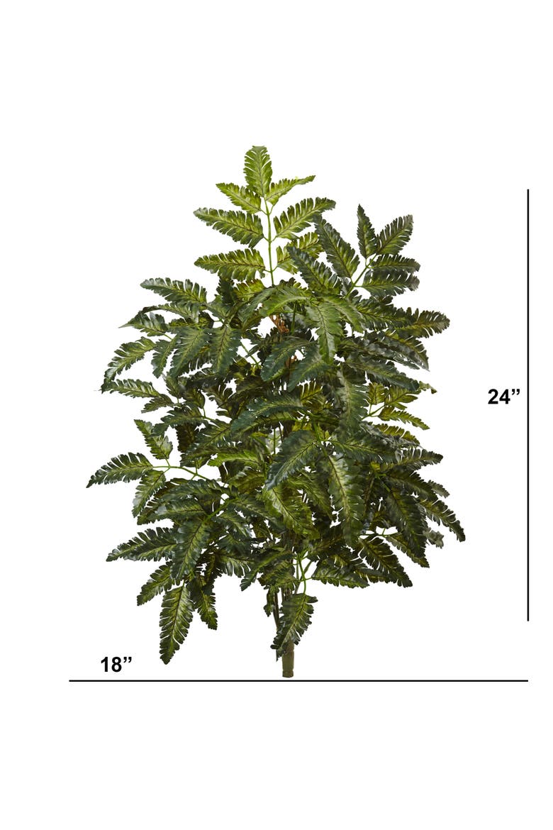 2-ft Bracken Fern Artificial Plant (Set of 3, Alternate, color, Green