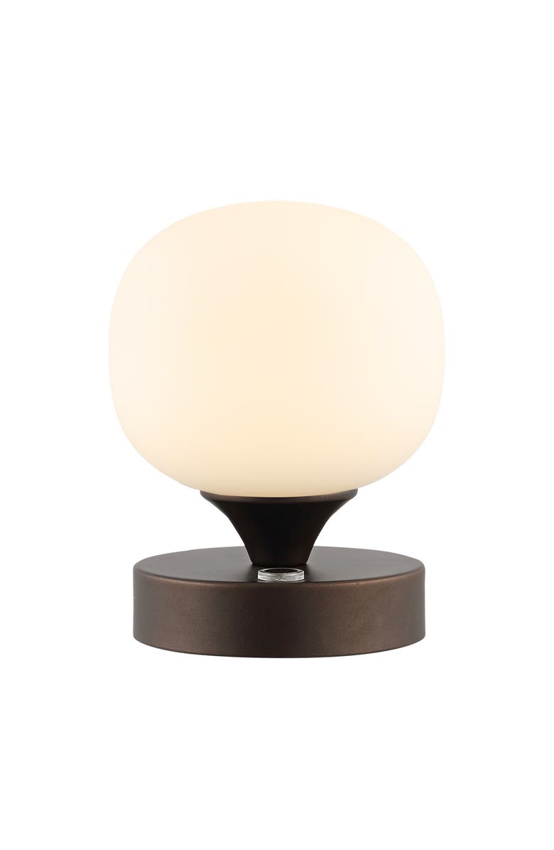JONATHAN Y Owen Modern Minimalist Iron Rechargeable Integrated Portable LED Table Lamp, Main, color, Oil Rubbed Bronze
