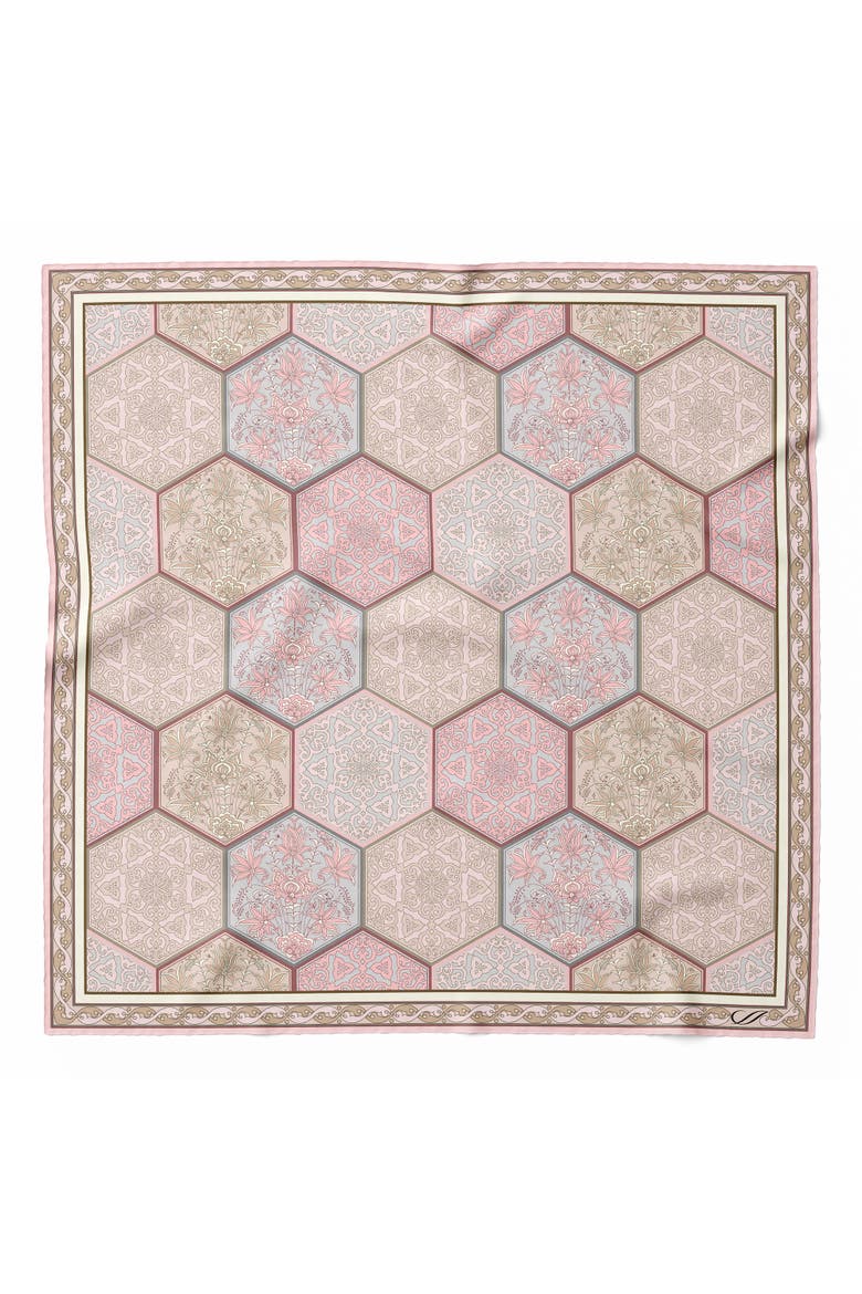 Dante - Silk Pocket Square for Men, Main, color, Pink