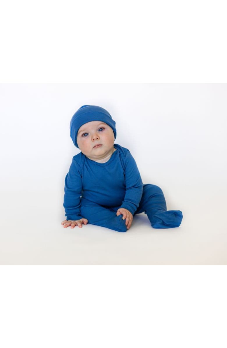 CITY THREADS Baby Unisex Organic Cotton Soft Footed Baby Pants, Alternate, color, Black