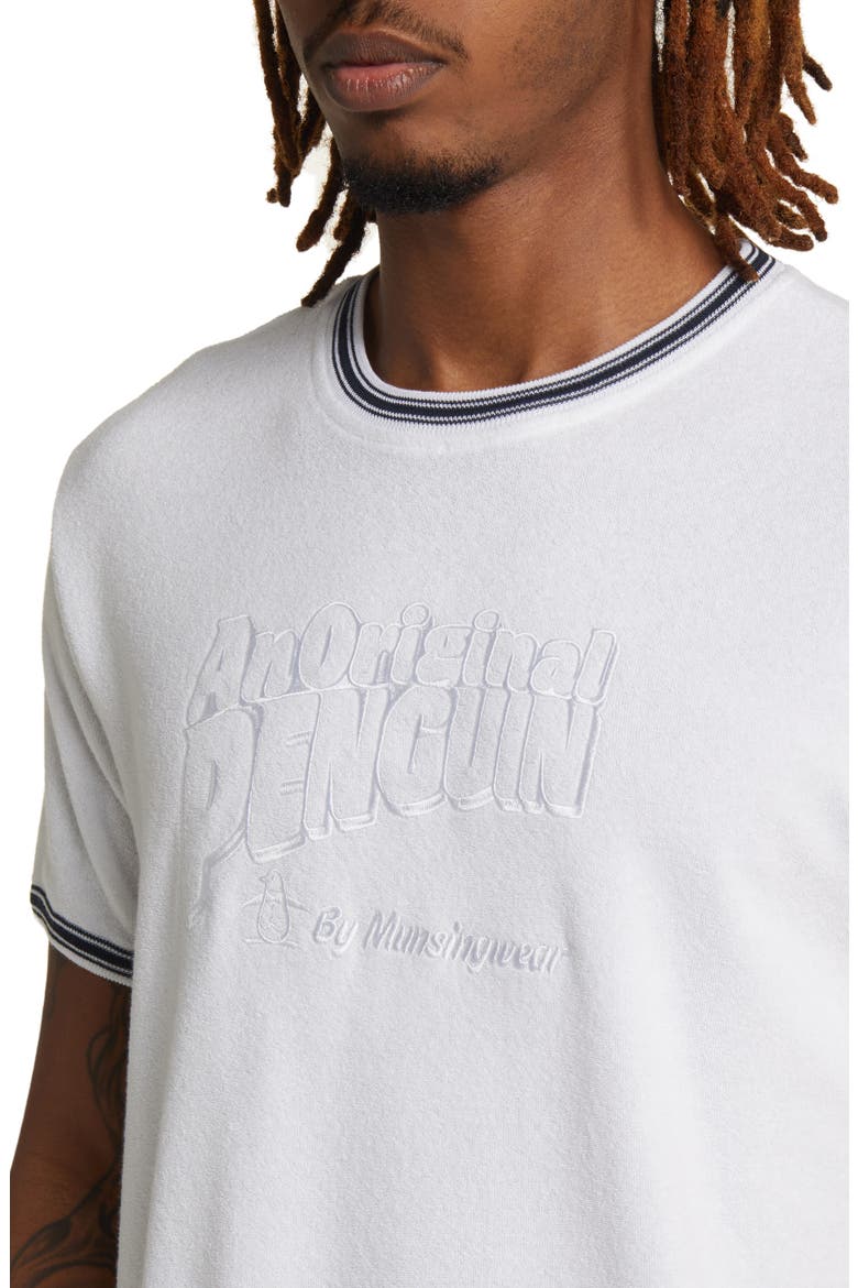 Terry Cloth Ringer T-Shirt, Alternate, color, BRIGHT WHITE