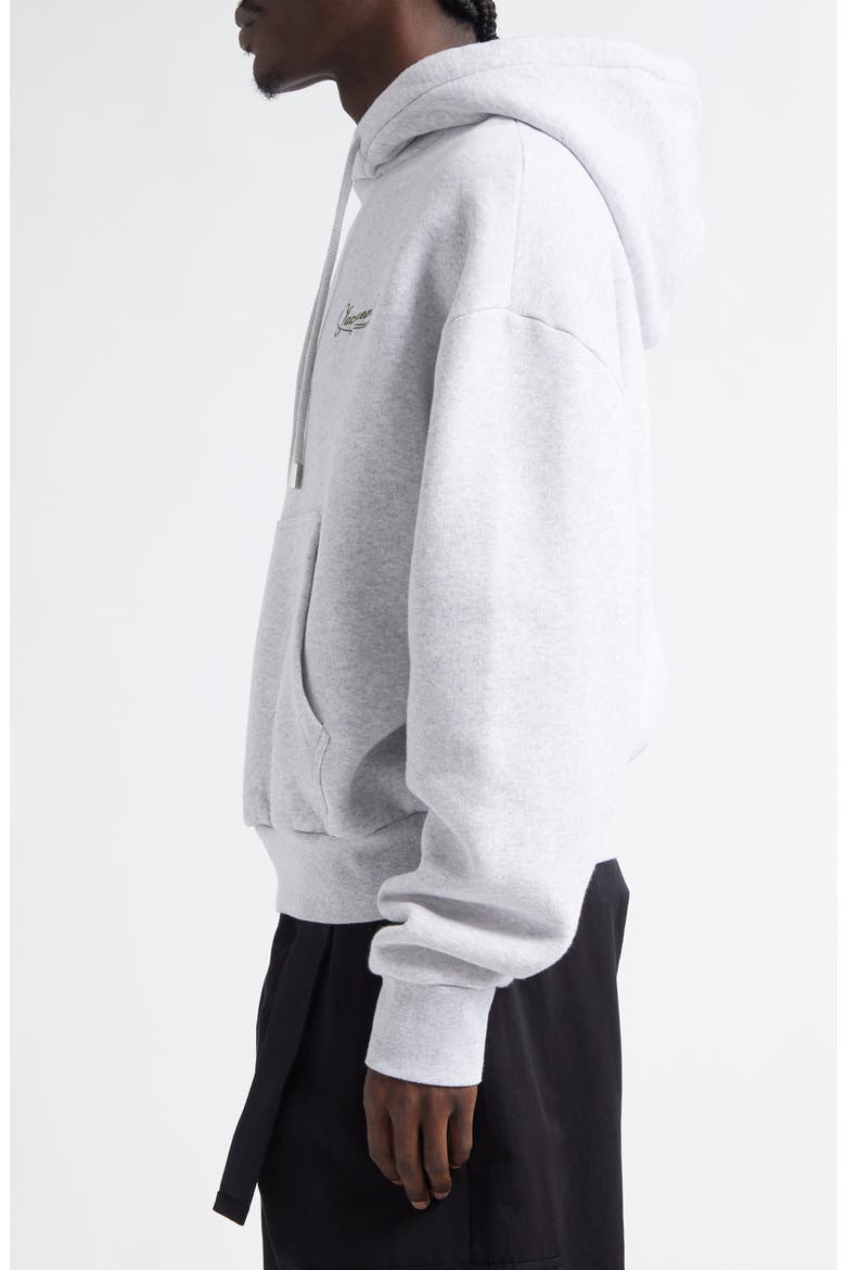 The Corto Logo Embroidered Cotton Fleece Hoodie, Alternate, color, UNI CLUB GREY