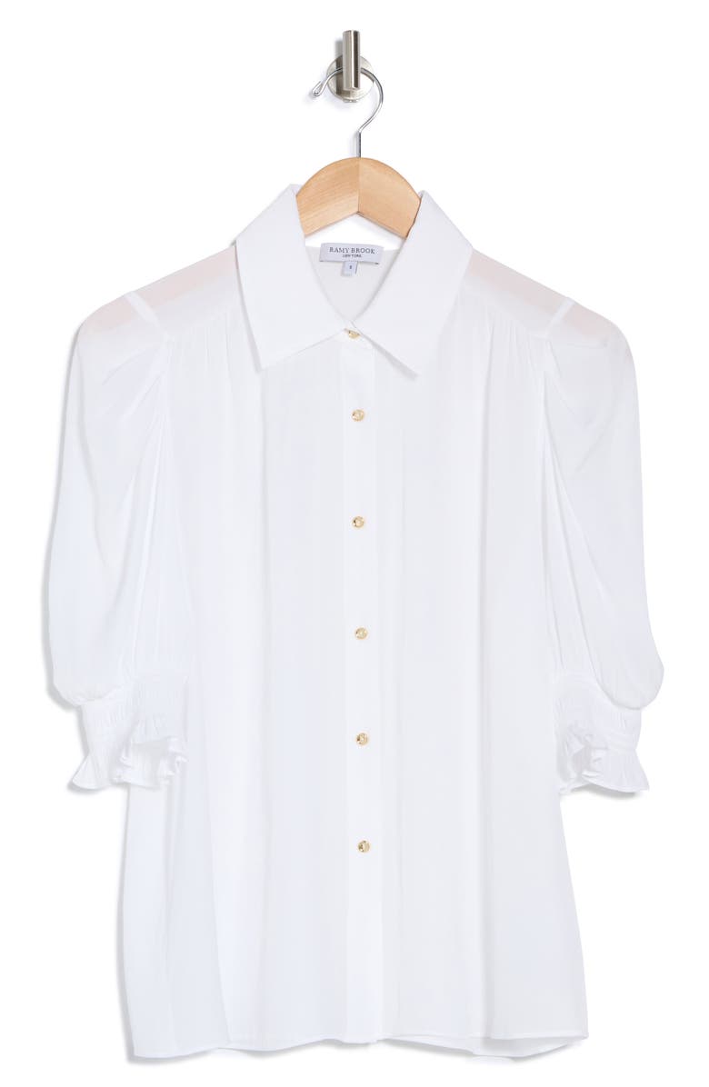 Ramy Brook Kaylor Puff Sleeve Button-Up Shirt, Alternate, color,