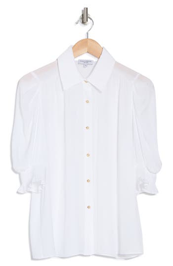 RAMY BROOK RAMY BROOK KAYLOR PUFF SLEEVE BUTTON-UP SHIRT
