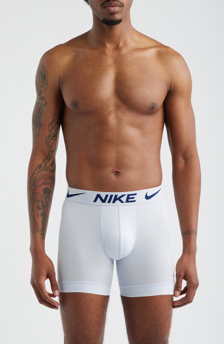 Nike 3-Pack Dri-FIT Essential Micro Boxer Briefs, Main, color, Green/ Blue/ White