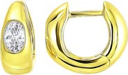 CANDELA JEWELRY Cubic Zirconia Huggie Hoop Earrings