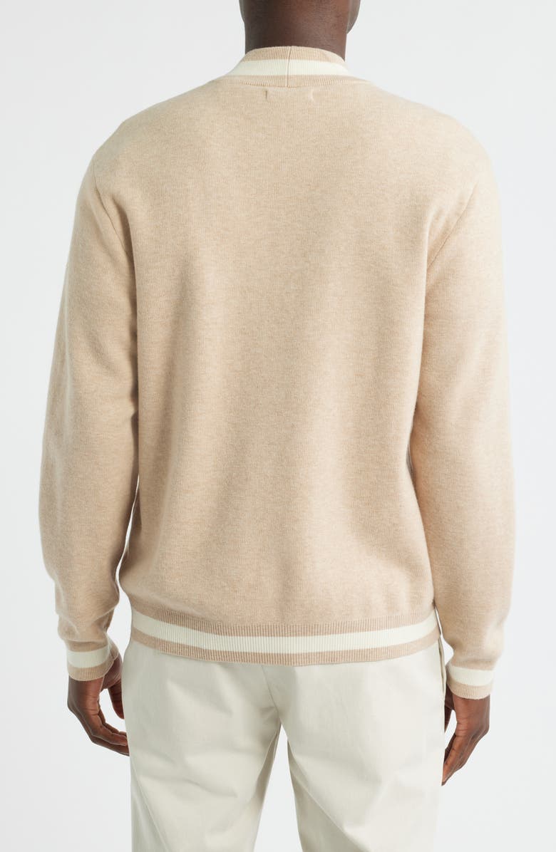 Redvanly Crestwell Wool Bomber Jacket, Alternate, color, Pale Khaki