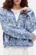 BDG Urban Outfitters Bandana Jacquard Zip-Up Hoodie