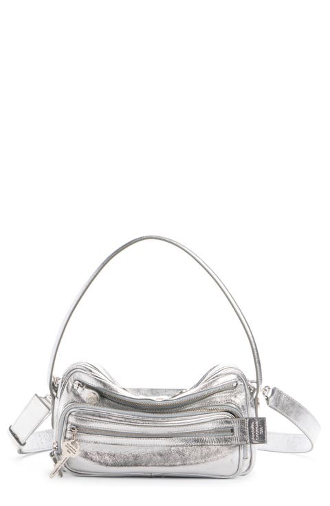 Camero Party Metallic Leather Shoulder Bag