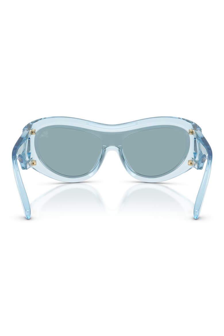 138mm Irregular Shield Sunglasses, Alternate, color, WINTER SKY / BLUE